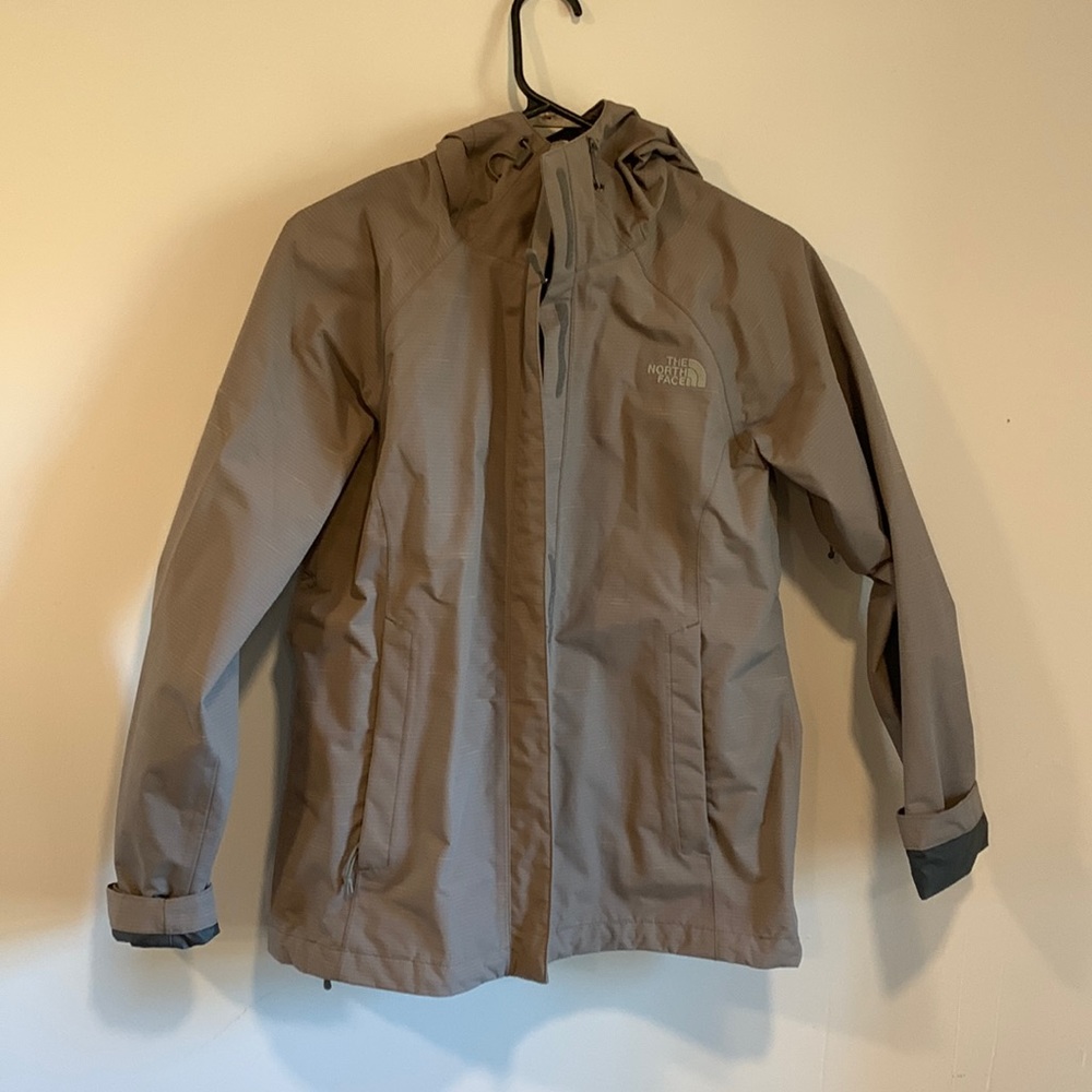 The north face hooded rain coat